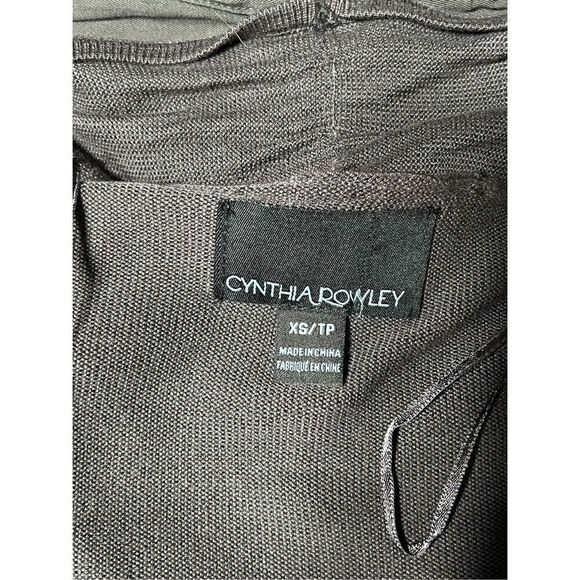 Cynthia Rowley Draped Cardigan Sweater Jacket Grey Long Sleeve Size XS - Picture 5 of 6